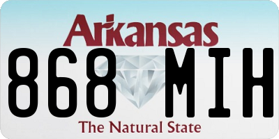 AR license plate 868MIH