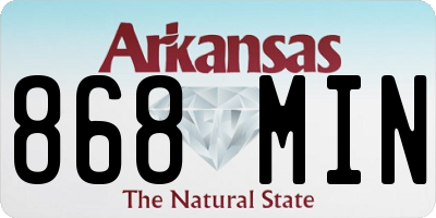 AR license plate 868MIN