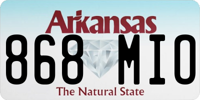 AR license plate 868MIO