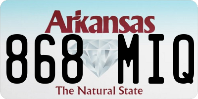 AR license plate 868MIQ
