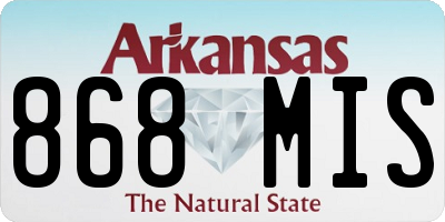 AR license plate 868MIS