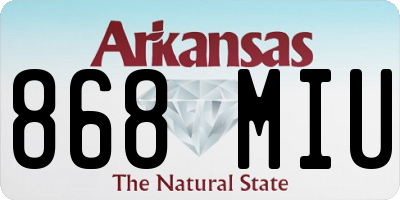 AR license plate 868MIU