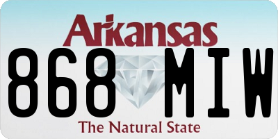 AR license plate 868MIW