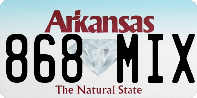 AR license plate 868MIX