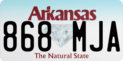 AR license plate 868MJA