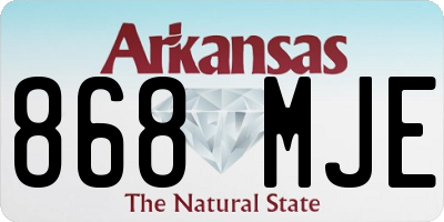 AR license plate 868MJE