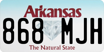 AR license plate 868MJH