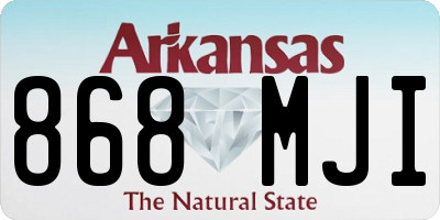AR license plate 868MJI