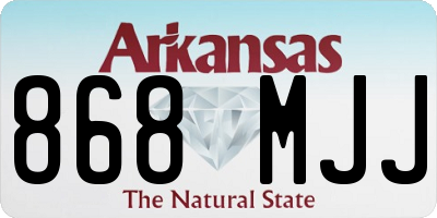 AR license plate 868MJJ