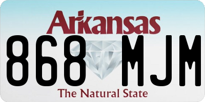 AR license plate 868MJM