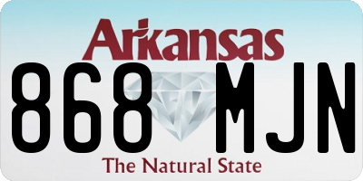 AR license plate 868MJN