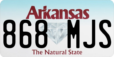 AR license plate 868MJS