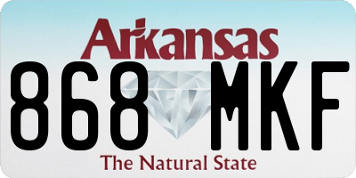AR license plate 868MKF