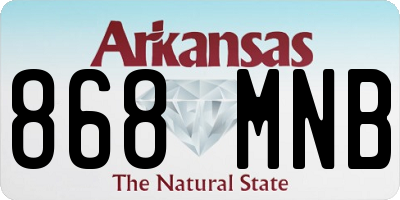 AR license plate 868MNB