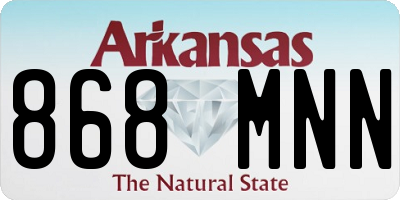AR license plate 868MNN