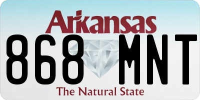 AR license plate 868MNT