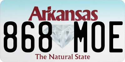 AR license plate 868MOE