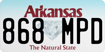 AR license plate 868MPD