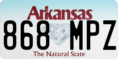 AR license plate 868MPZ