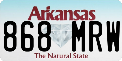 AR license plate 868MRW