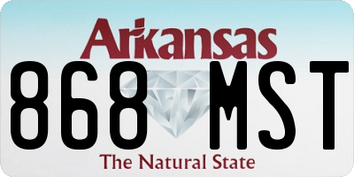 AR license plate 868MST