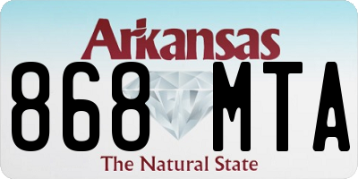 AR license plate 868MTA