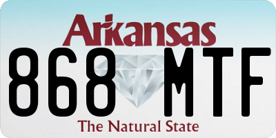 AR license plate 868MTF