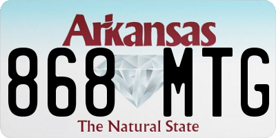 AR license plate 868MTG