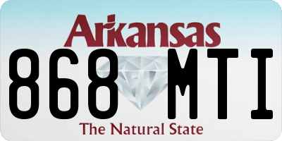 AR license plate 868MTI