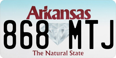 AR license plate 868MTJ