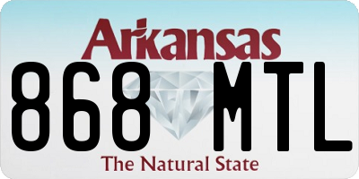 AR license plate 868MTL