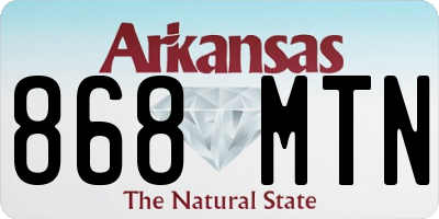 AR license plate 868MTN