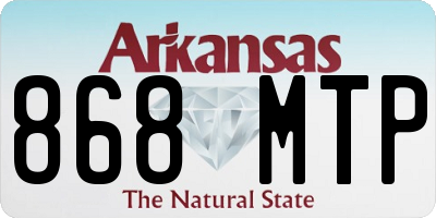 AR license plate 868MTP