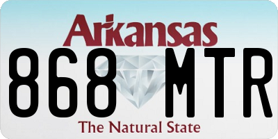 AR license plate 868MTR