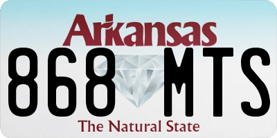 AR license plate 868MTS