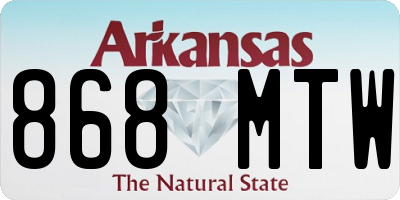 AR license plate 868MTW