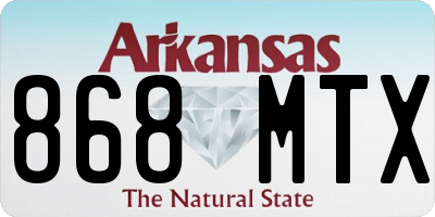 AR license plate 868MTX