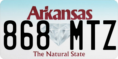 AR license plate 868MTZ