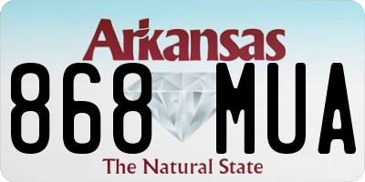 AR license plate 868MUA