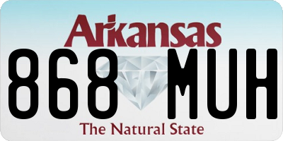 AR license plate 868MUH