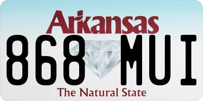 AR license plate 868MUI