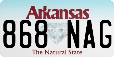 AR license plate 868NAG