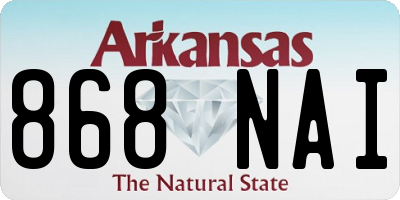 AR license plate 868NAI