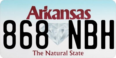 AR license plate 868NBH