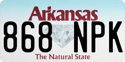 AR license plate 868NPK
