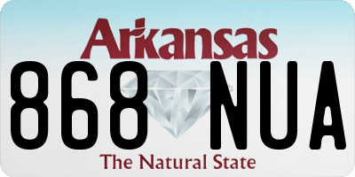AR license plate 868NUA