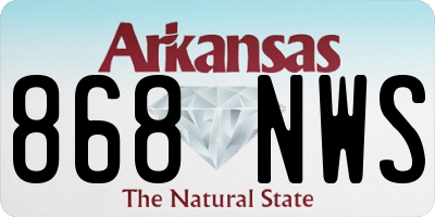 AR license plate 868NWS
