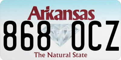 AR license plate 868OCZ