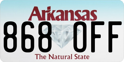 AR license plate 868OFF