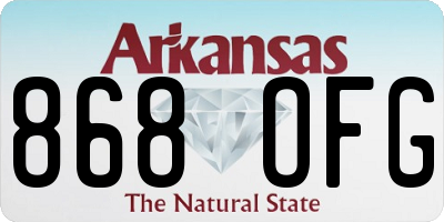 AR license plate 868OFG